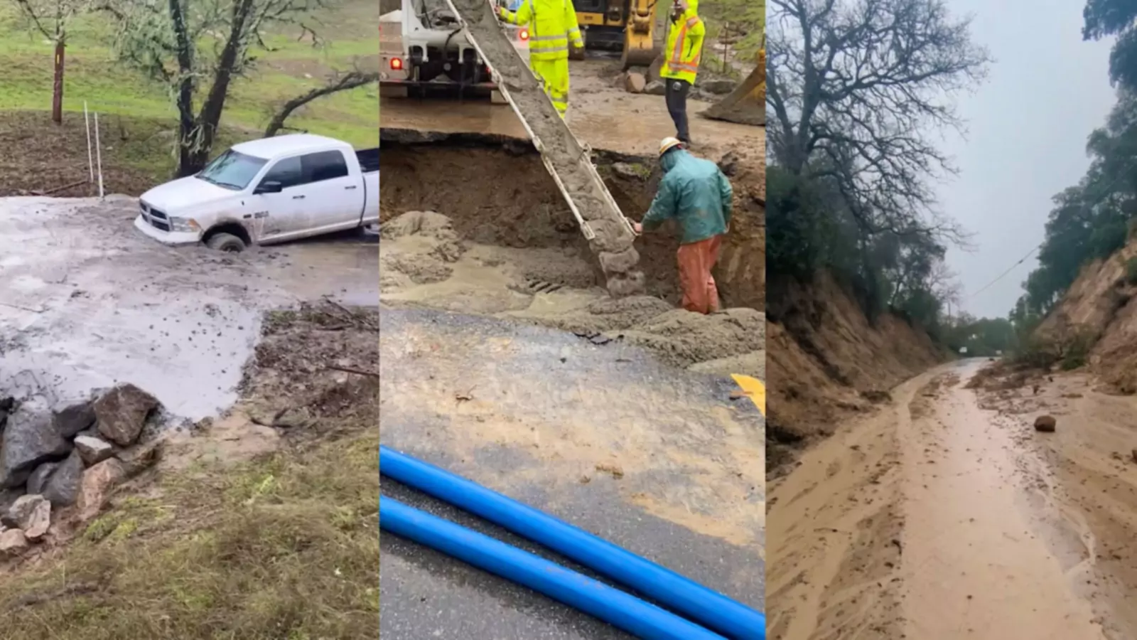 La follia segue l'alluvione nella regione vinicola di Paso Robles